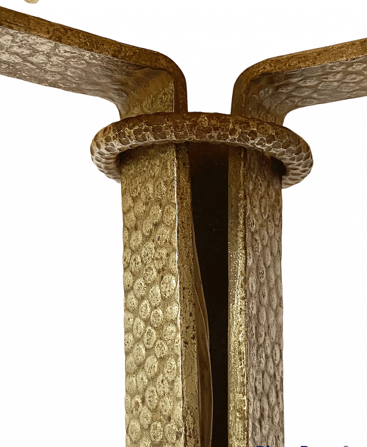 Pink table lamp attributed to Edgar Brandt for Muller Freres Luneville, 1930s 13