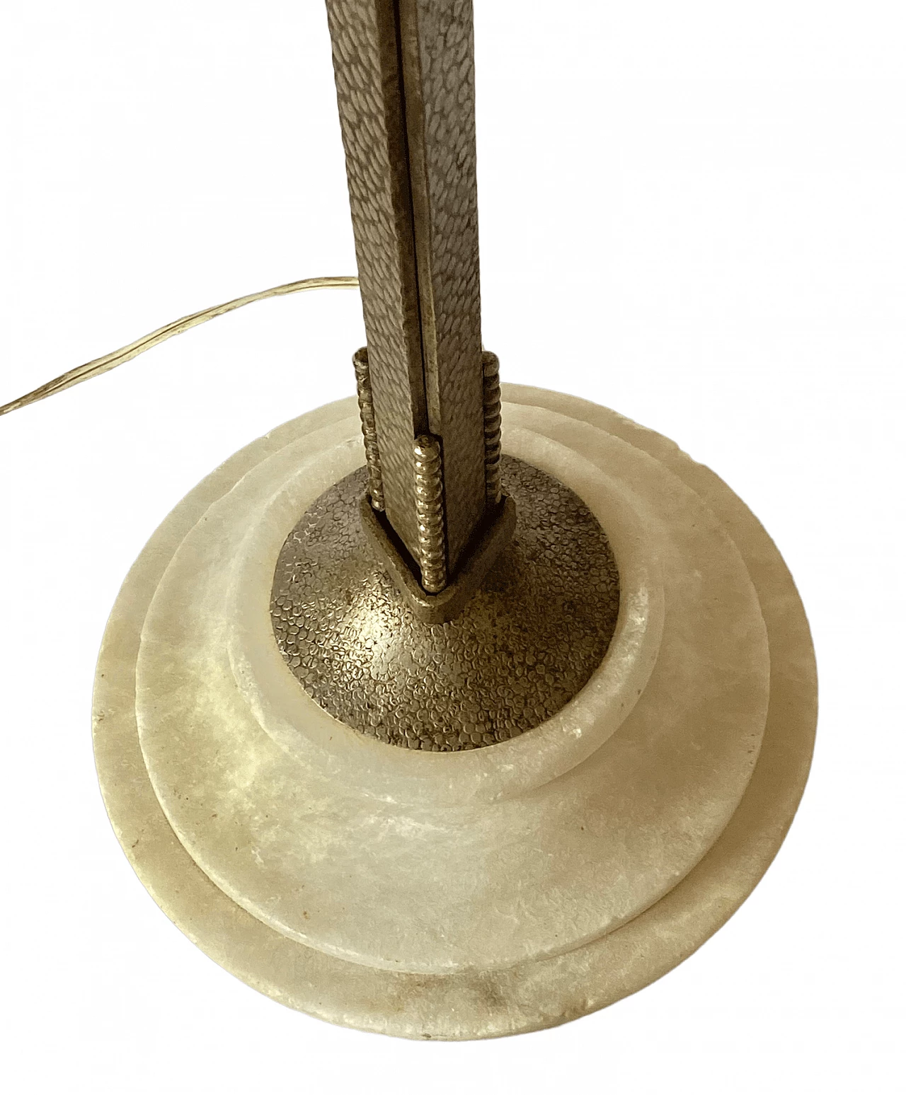 Pink table lamp attributed to Edgar Brandt for Muller Freres Luneville, 1930s 19