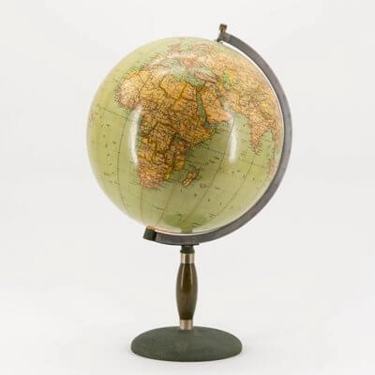 Metal and paper globe by Paravia, 1950s 1