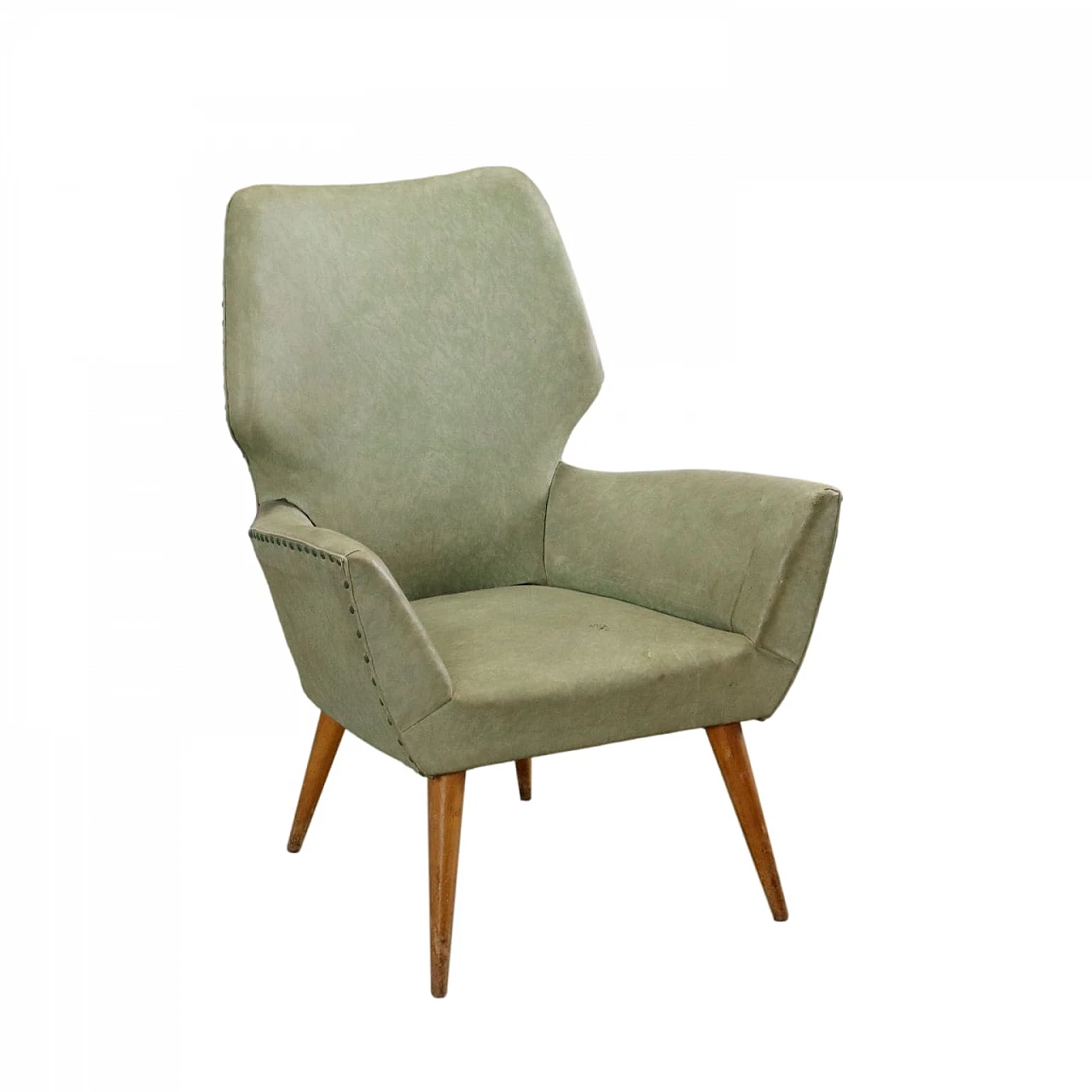 Armchair with skai upholstery, 1950s 1