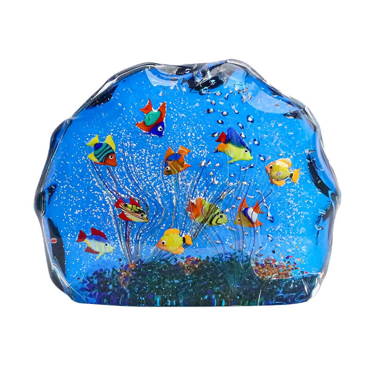 Murano glass sculpture with fish by Toso Murano, 2000s 1