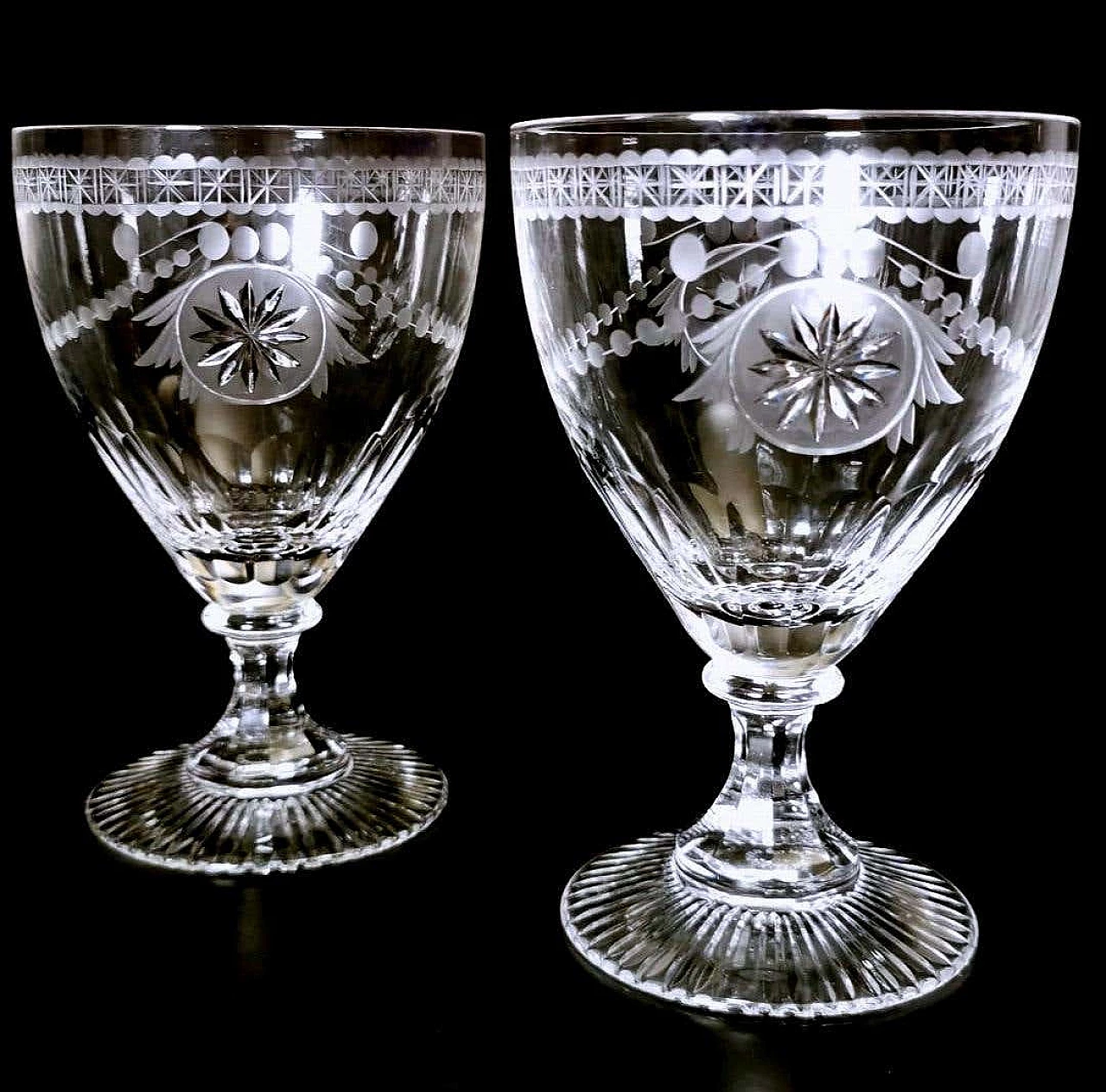 Pair of crystal goblets of the Crystal Collection for Yeoward William, 1990s 5