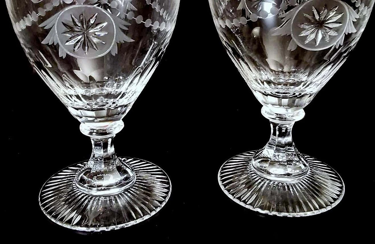Pair of crystal goblets of the Crystal Collection for Yeoward William, 1990s 7