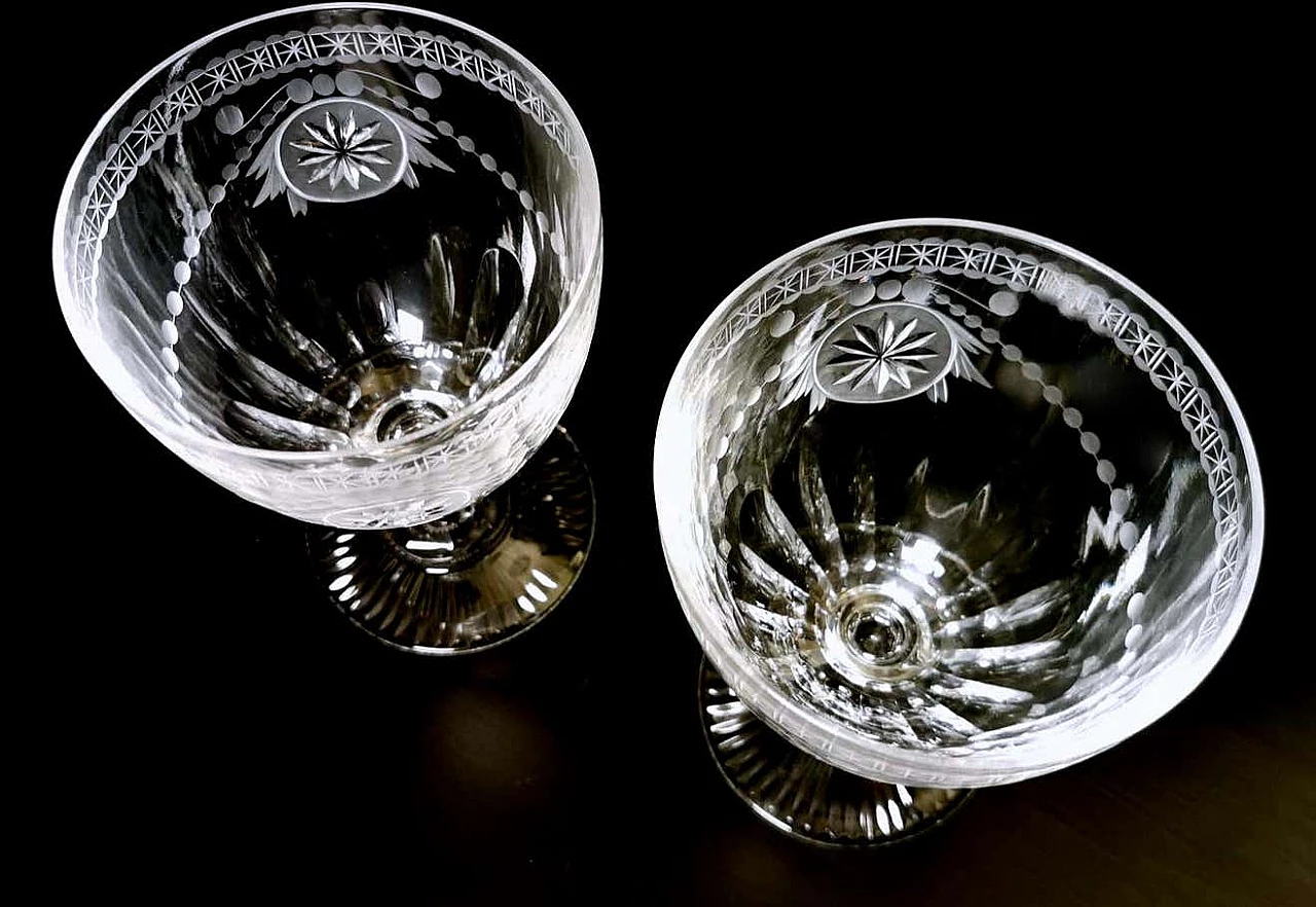 Coppia di calici in cristallo della collezione Crystal per Yeoward William, anni '90 8