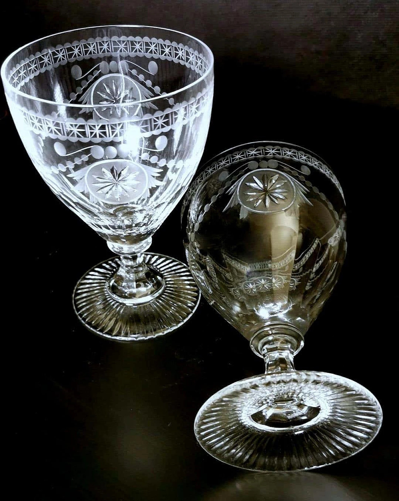 Coppia di calici in cristallo della collezione Crystal per Yeoward William, anni '90 9