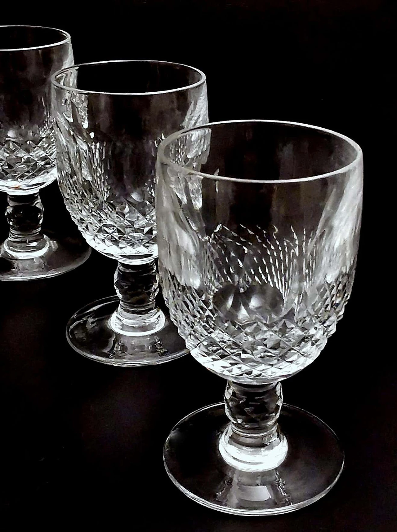 6 Ground crystal liqueur glasses in Beaux-Art style, 1920s 7