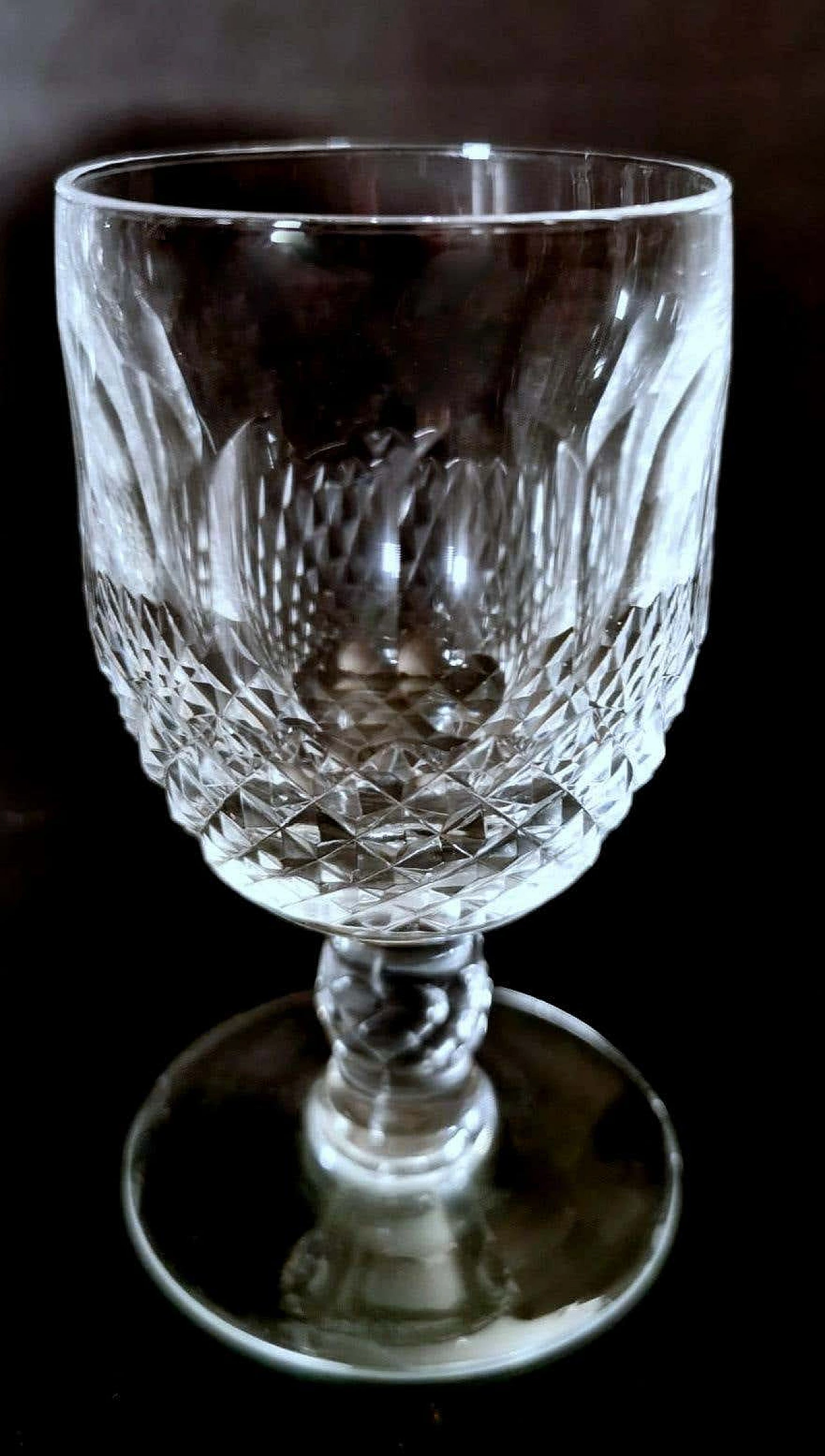 6 Ground crystal liqueur glasses in Beaux-Art style, 1920s 8