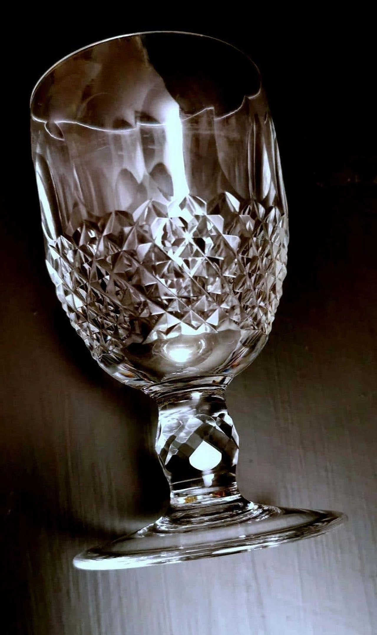 6 Ground crystal liqueur glasses in Beaux-Art style, 1920s 12