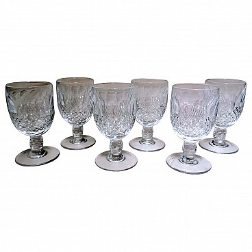 6 Ground crystal liqueur glasses in Beaux-Art style, 1920s