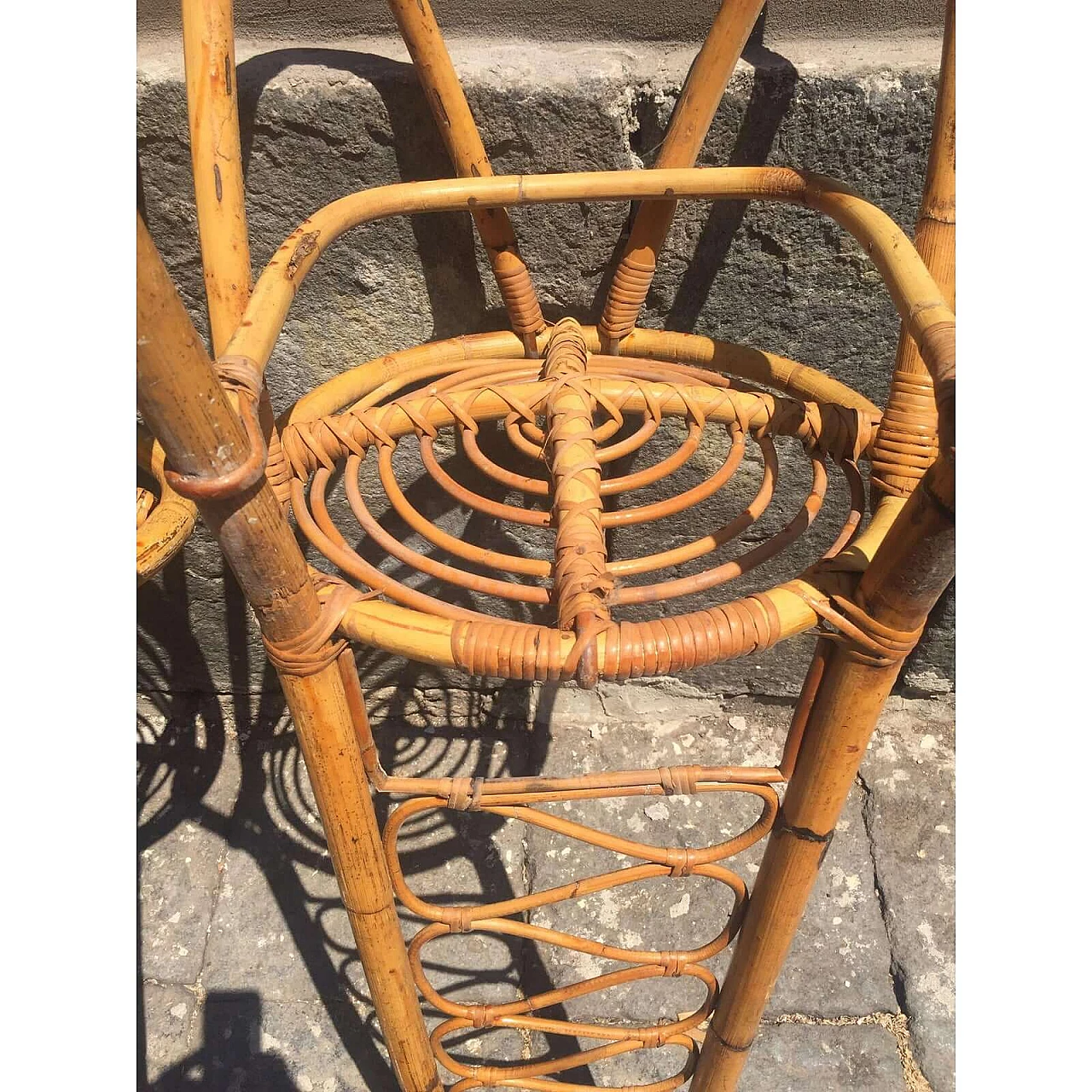 Coppia di sedie in bambù di Pierantonio Bonacina, anni '60 11