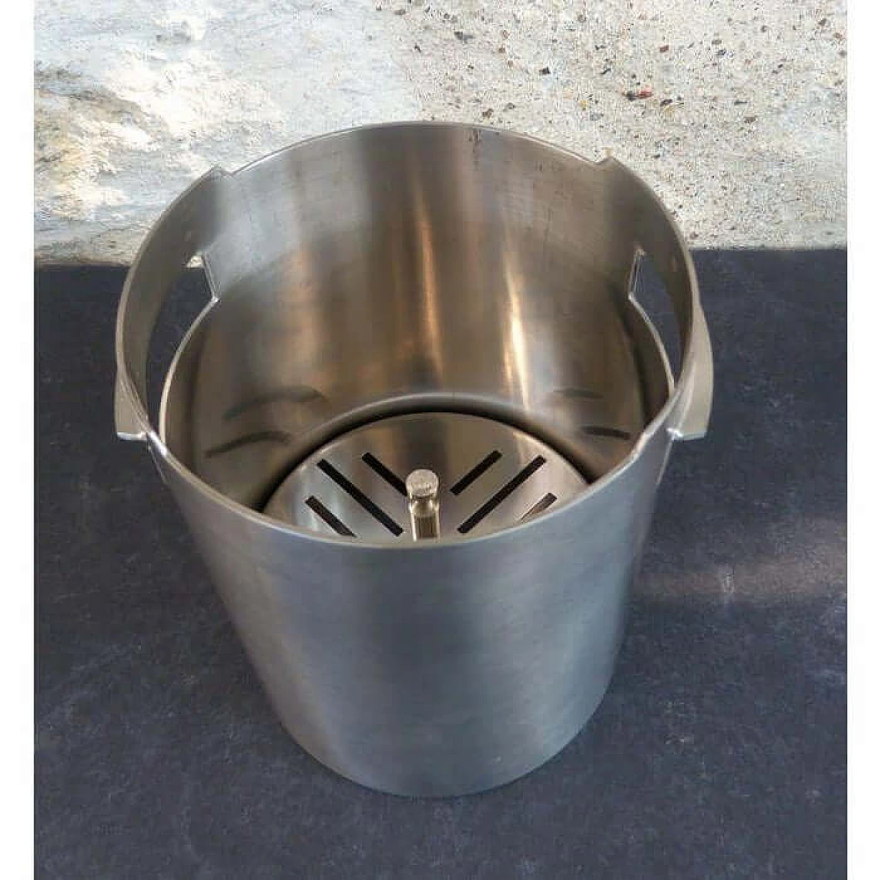 Metal ice bucket by Gio Ponti for Fratelli Calderoli, 1950s 22