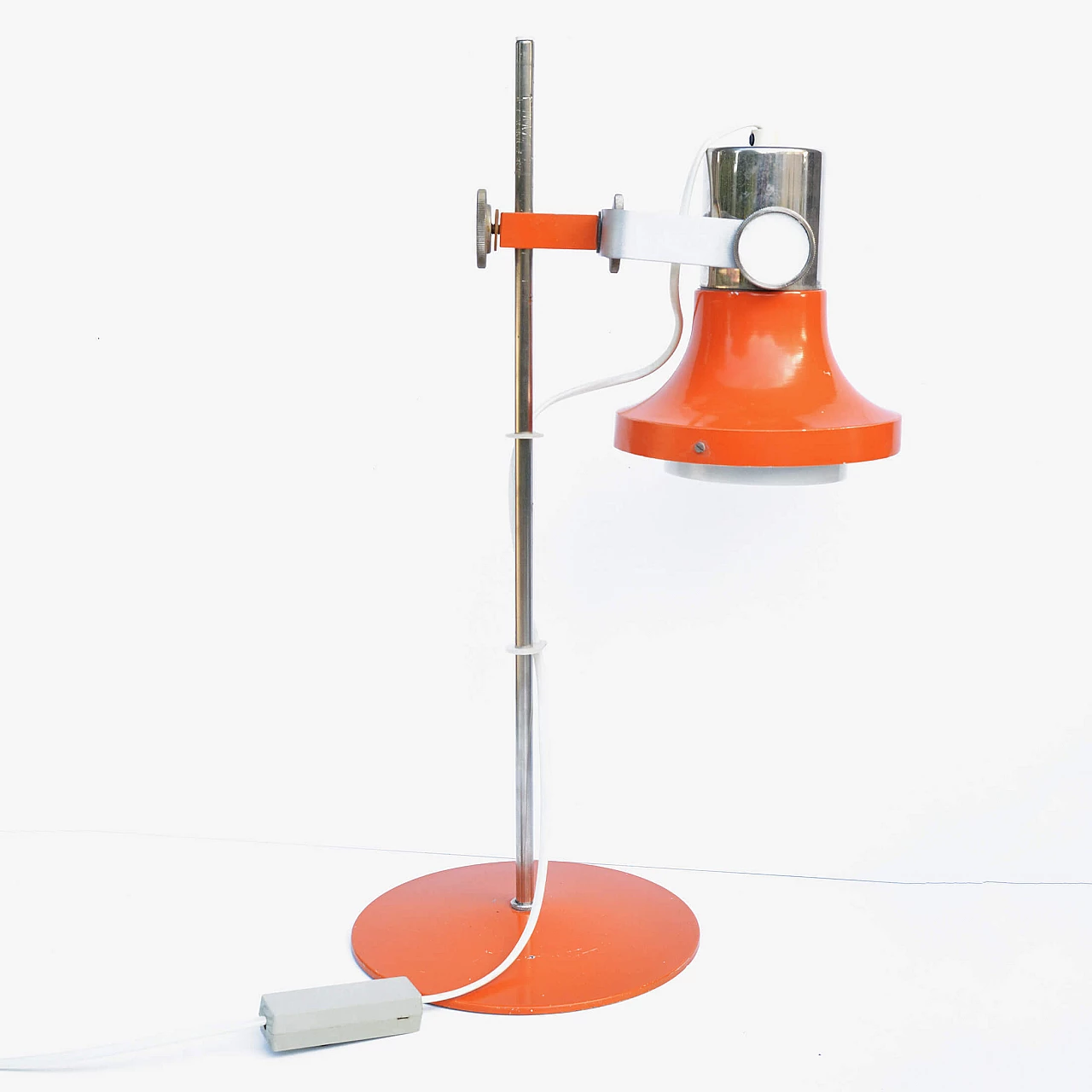 Orange table lamp by Pavel Grus for Kamenický Šenov, 1970s 1