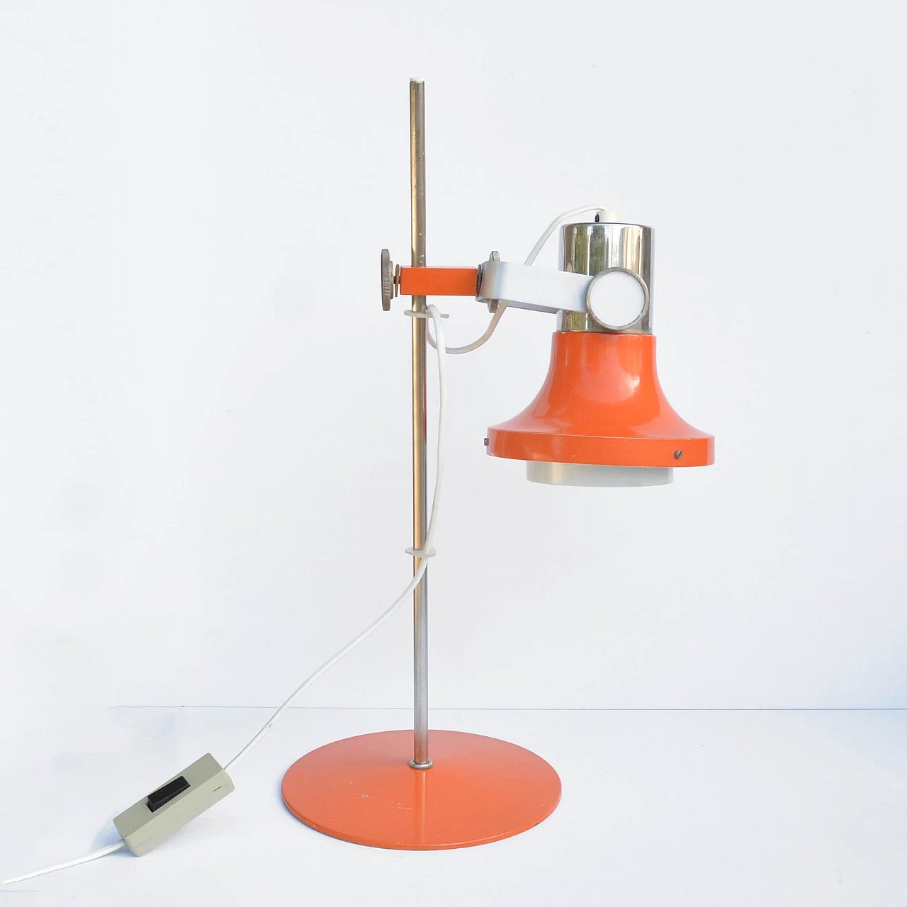 Orange table lamp by Pavel Grus for Kamenický Šenov, 1970s 3