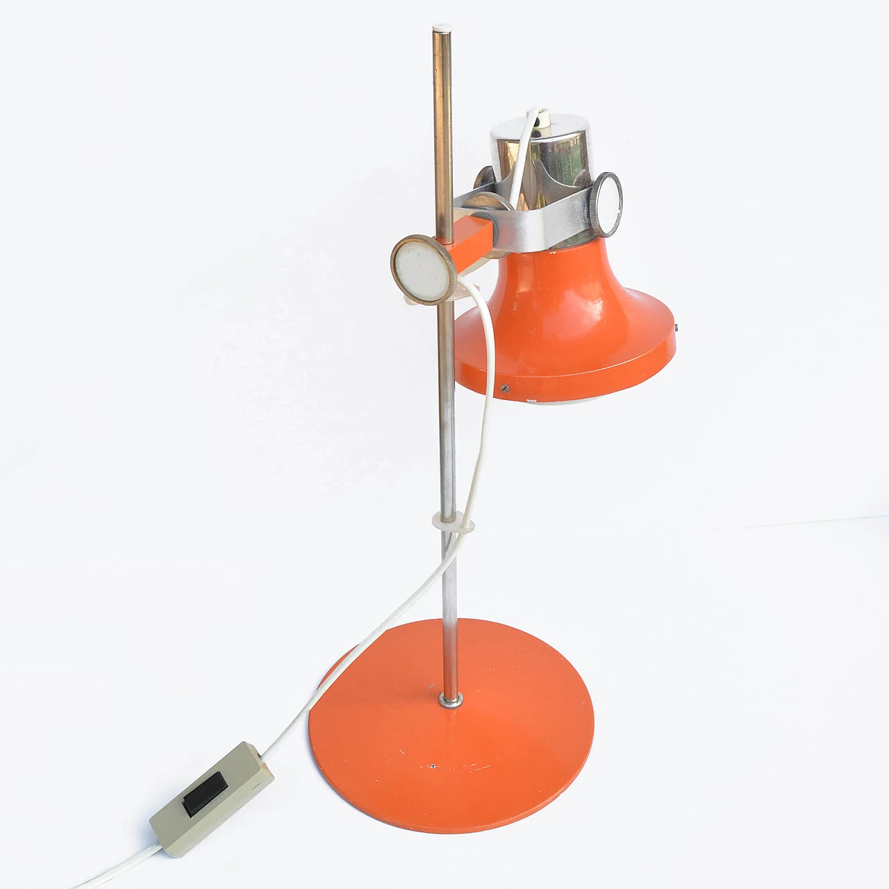 Orange table lamp by Pavel Grus for Kamenický Šenov, 1970s 8