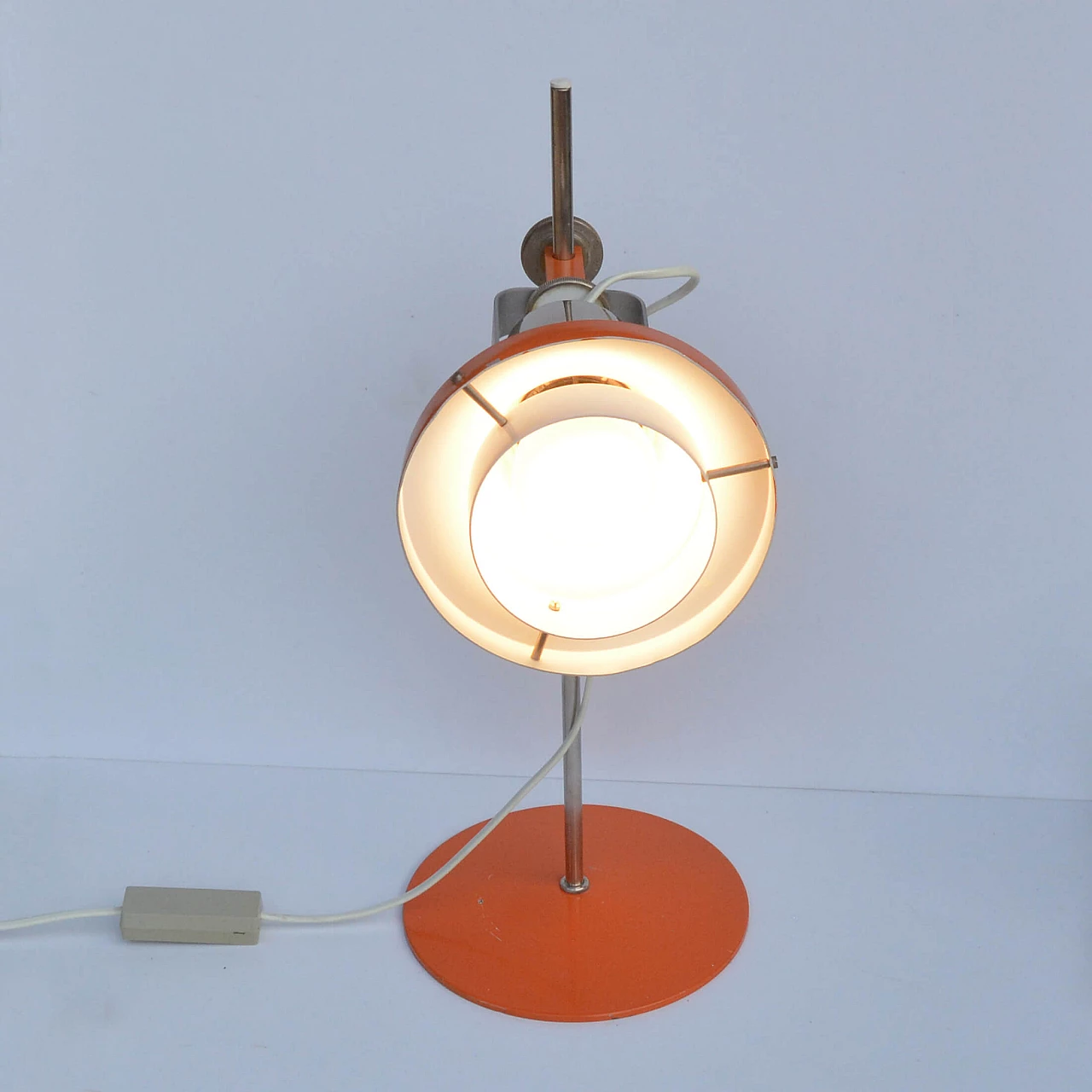 Orange table lamp by Pavel Grus for Kamenický Šenov, 1970s 17