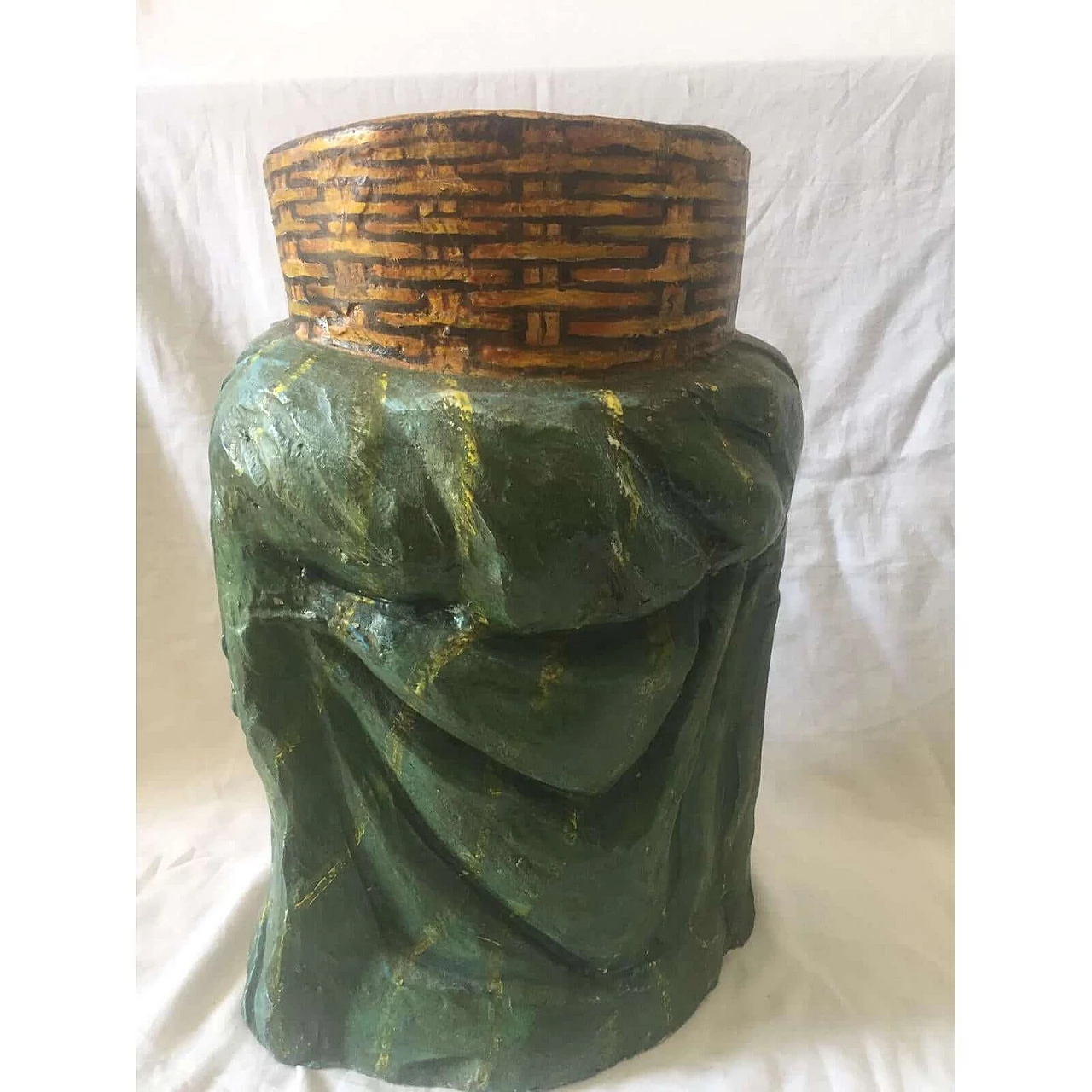 Vaso in terracotta decorato e dipinto a mano, 1880 3