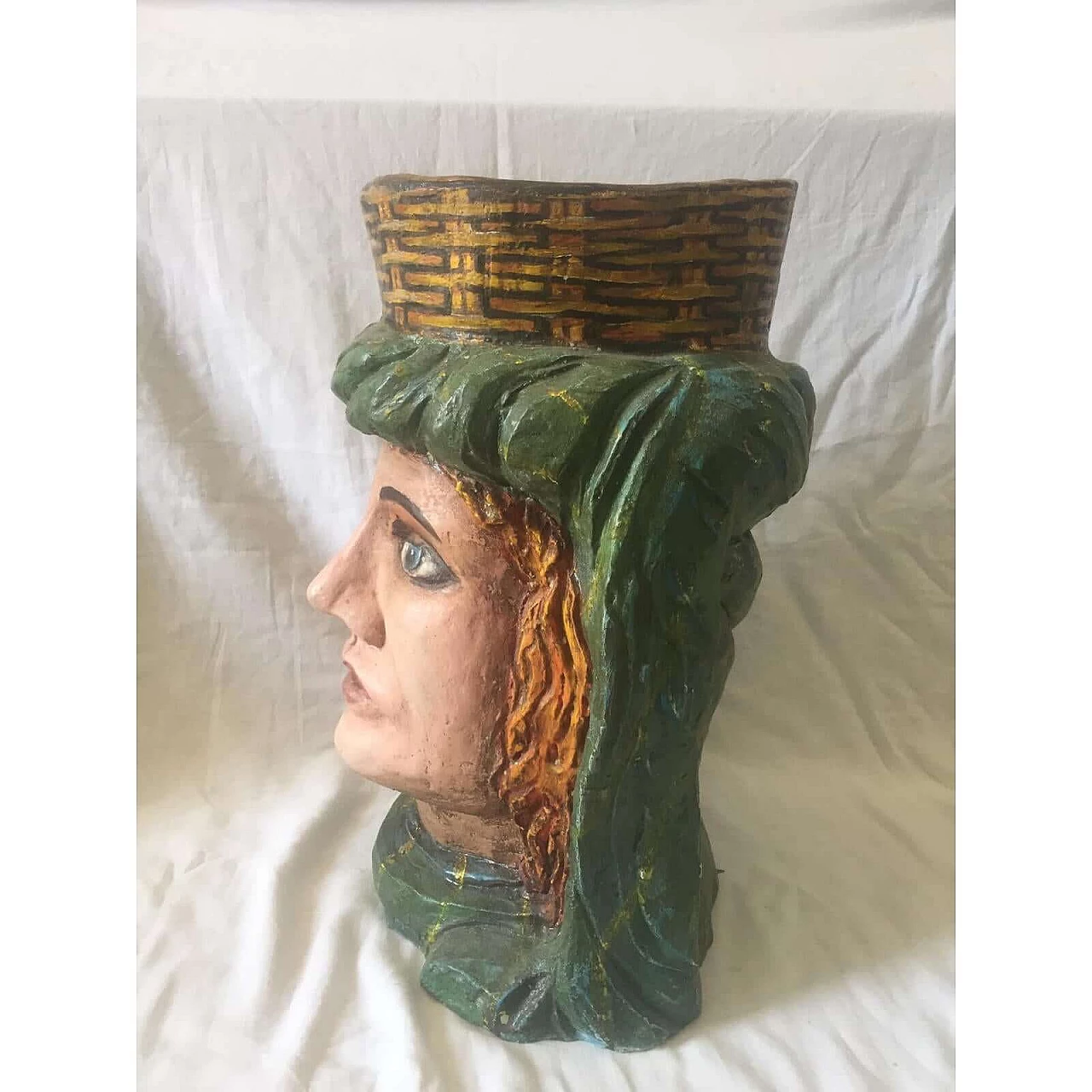 Vaso in terracotta decorato e dipinto a mano, 1880 5