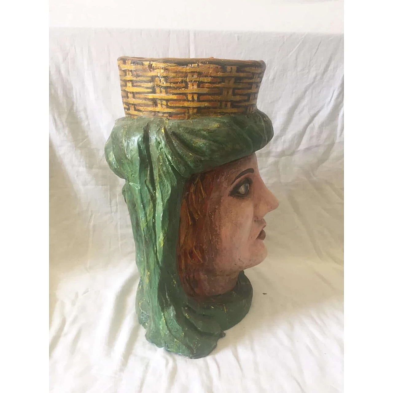 Vaso in terracotta decorato e dipinto a mano, 1880 7