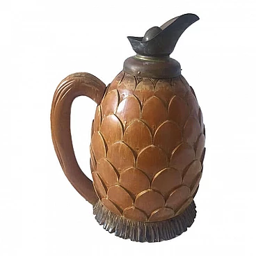Walnut decanter by Aldo Tura for Macabo, 1950s