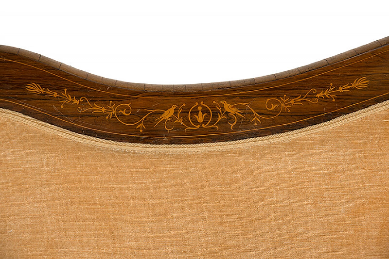 Charles X sofa with maple inlays, 19th century 2