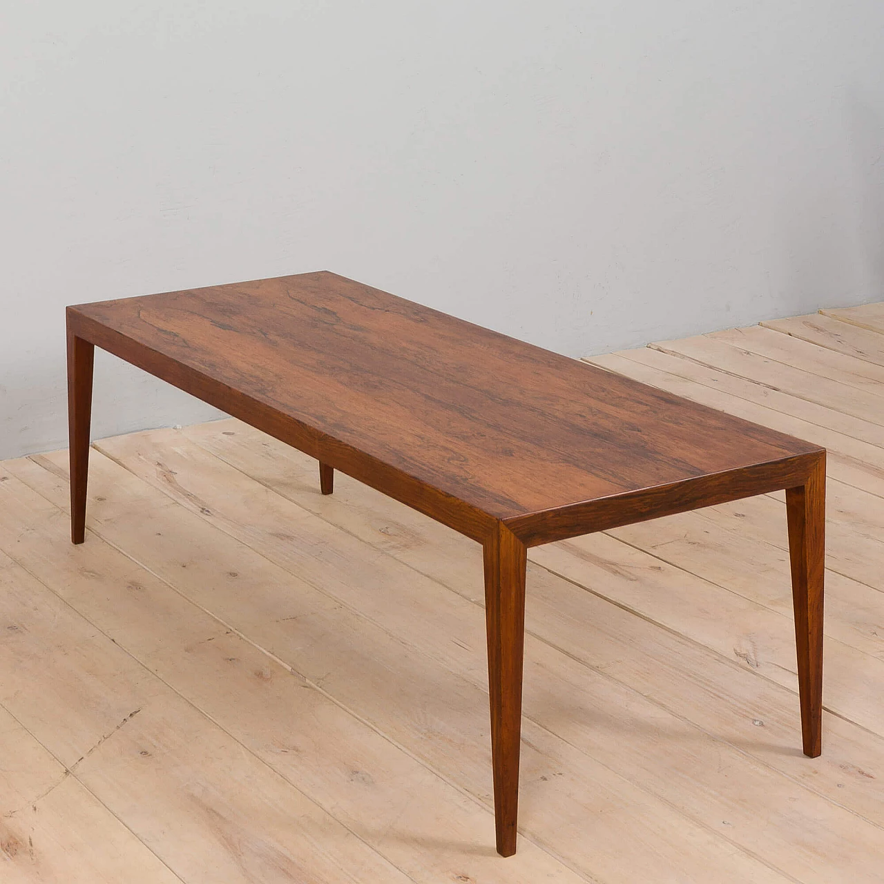 Rosewood danish coffee table by Severin Hansen for Haslev, 1960s 8