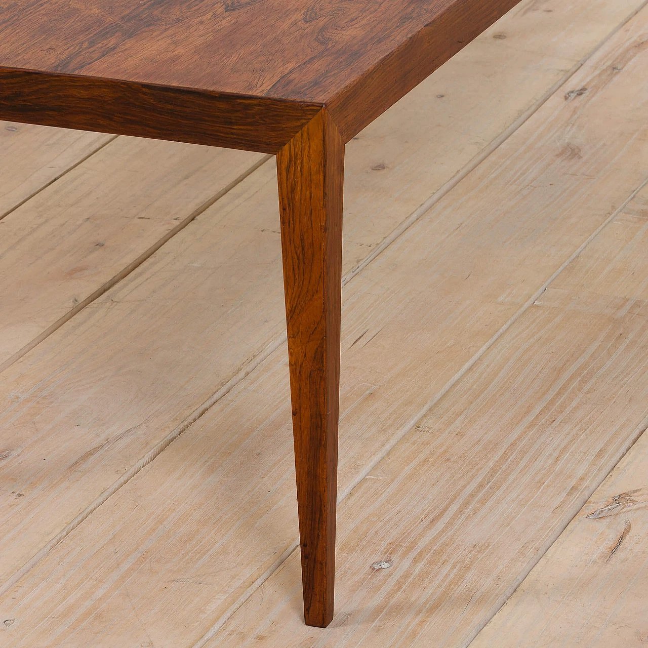 Rosewood danish coffee table by Severin Hansen for Haslev, 1960s 10