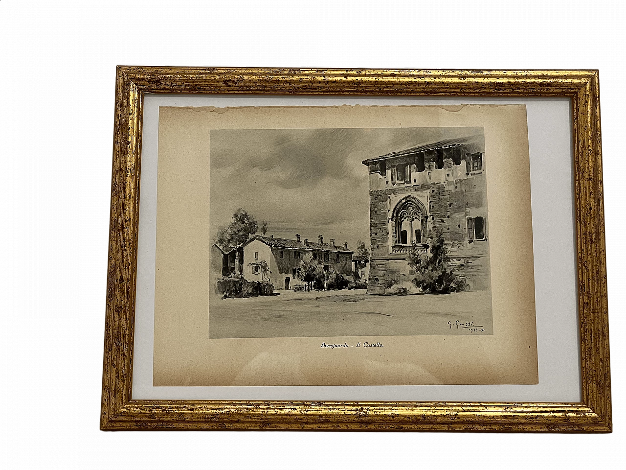 Giannino Grossi, Bereguardo Castle, print, 1933 5