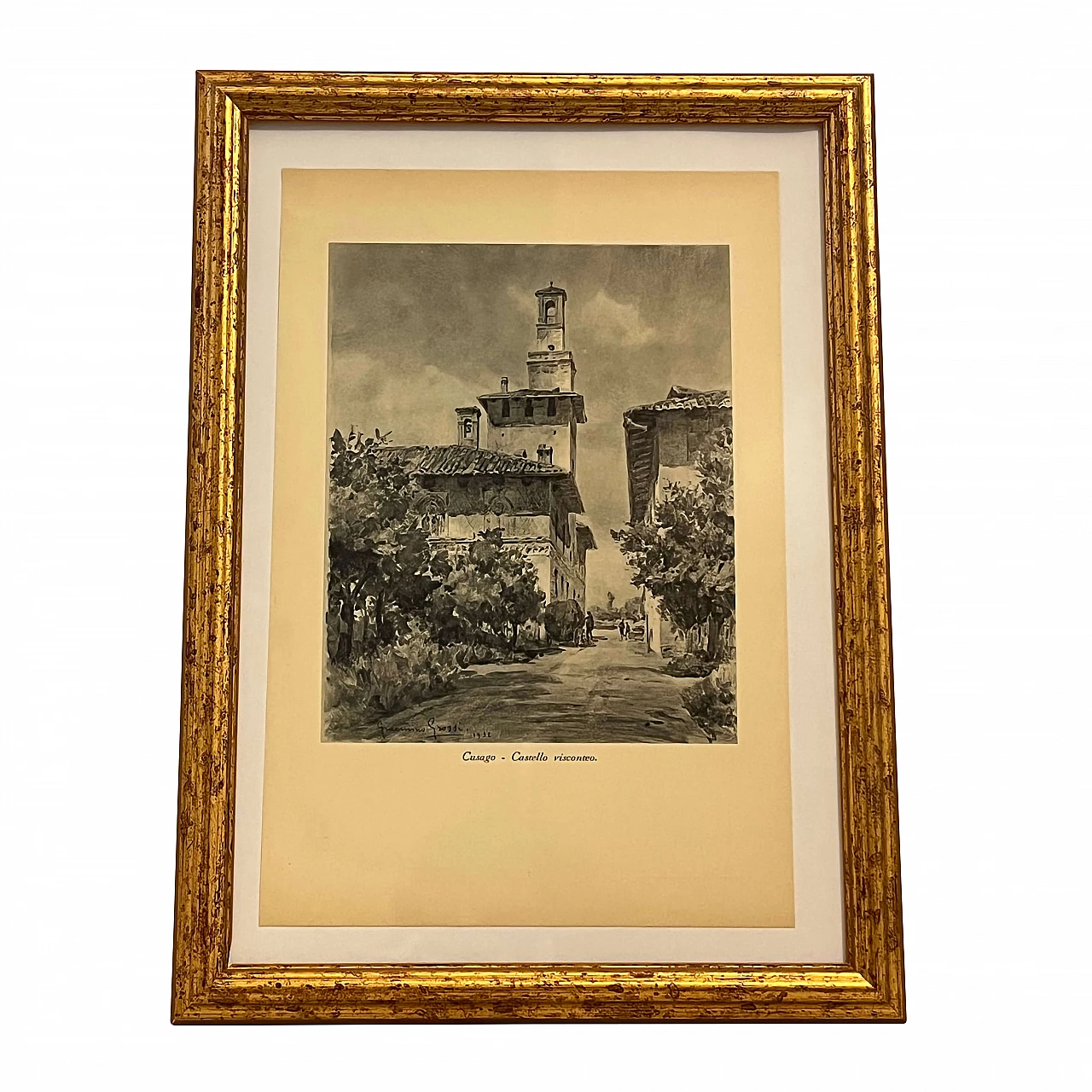 Giannino Grossi, Cusago Castle, print, 1932 4