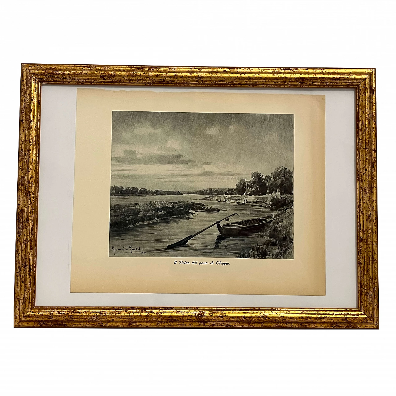 Giannino Grossi, Il Ticino dal ponte di Oleggio, stampa, 1932 5