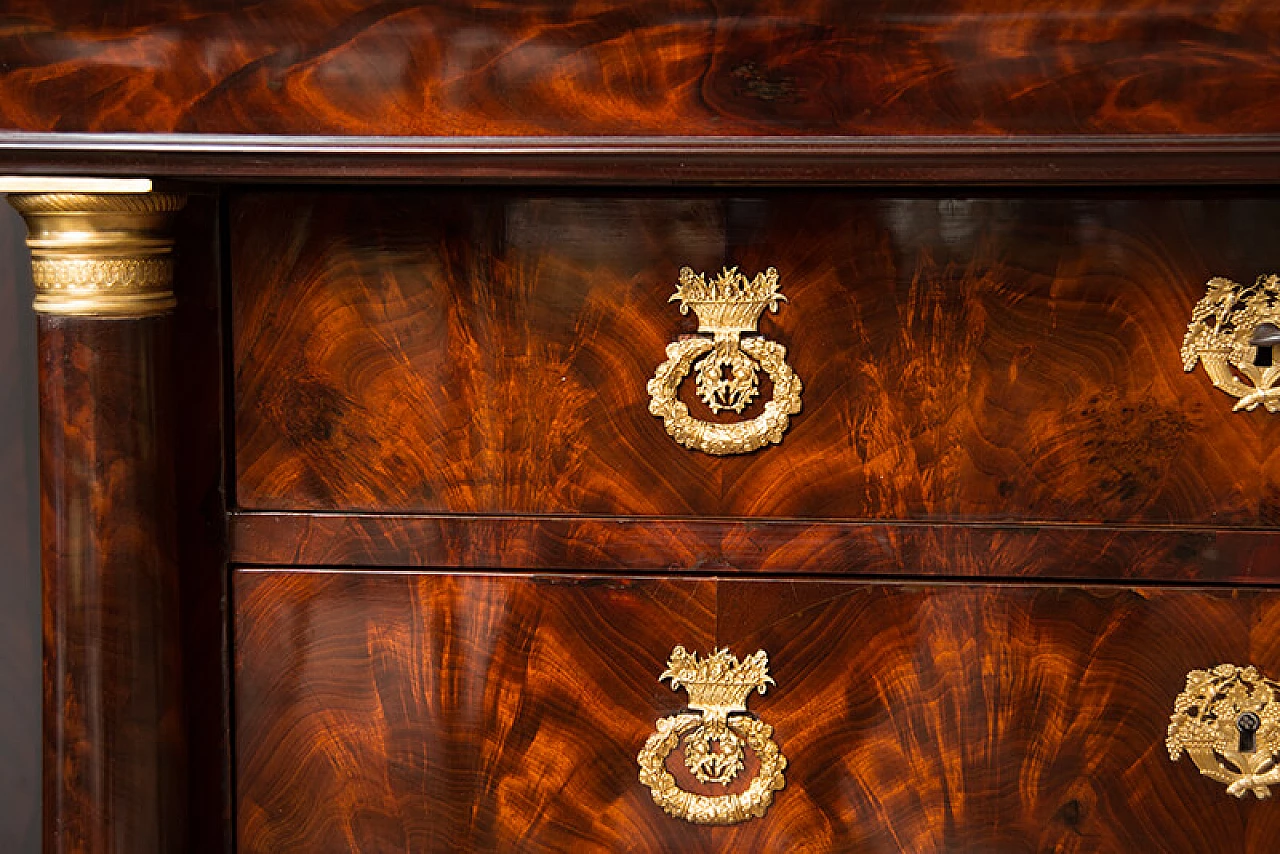 Empire-style mahogany feather chest of drawers, 19th century 2