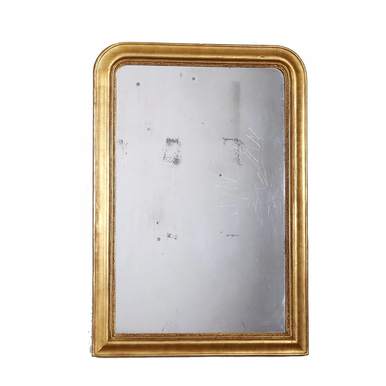 Gilt wooden mirror with phytomorphic band, 19th century 1