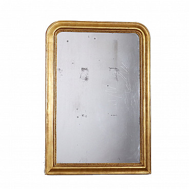 Specchiera in legno dorato con fascia fitomorfa, '800