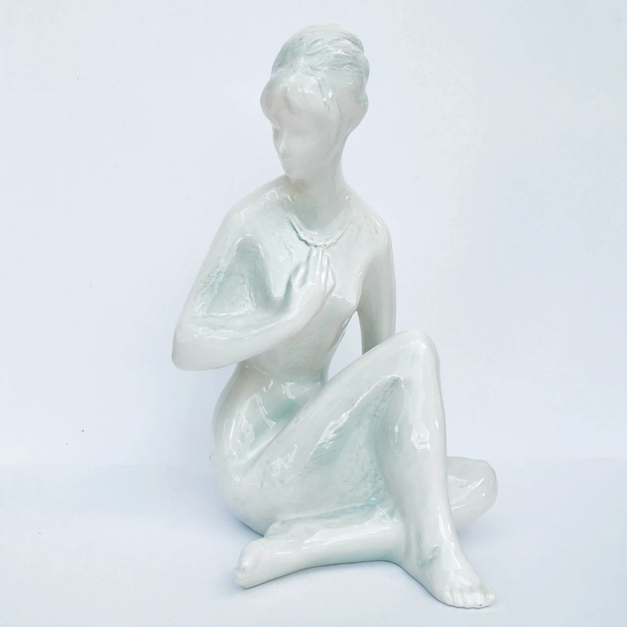 Female nude sculpture by Kokrda Jihokera Bechyně, 1960s 4