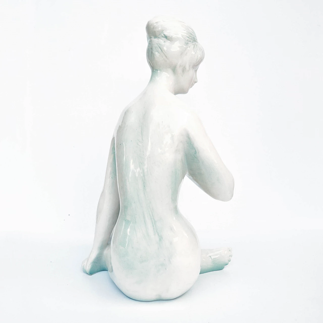 Female nude sculpture by Kokrda Jihokera Bechyně, 1960s 7