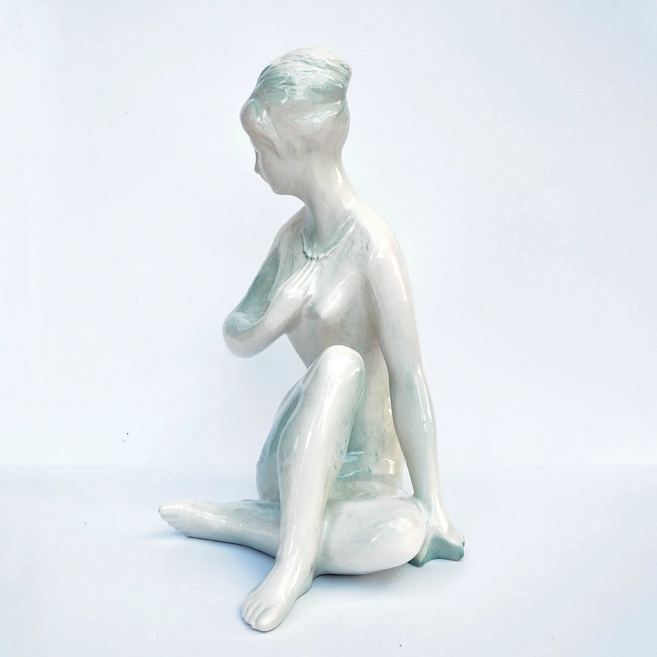 Female nude sculpture by Kokrda Jihokera Bechyně, 1960s 10