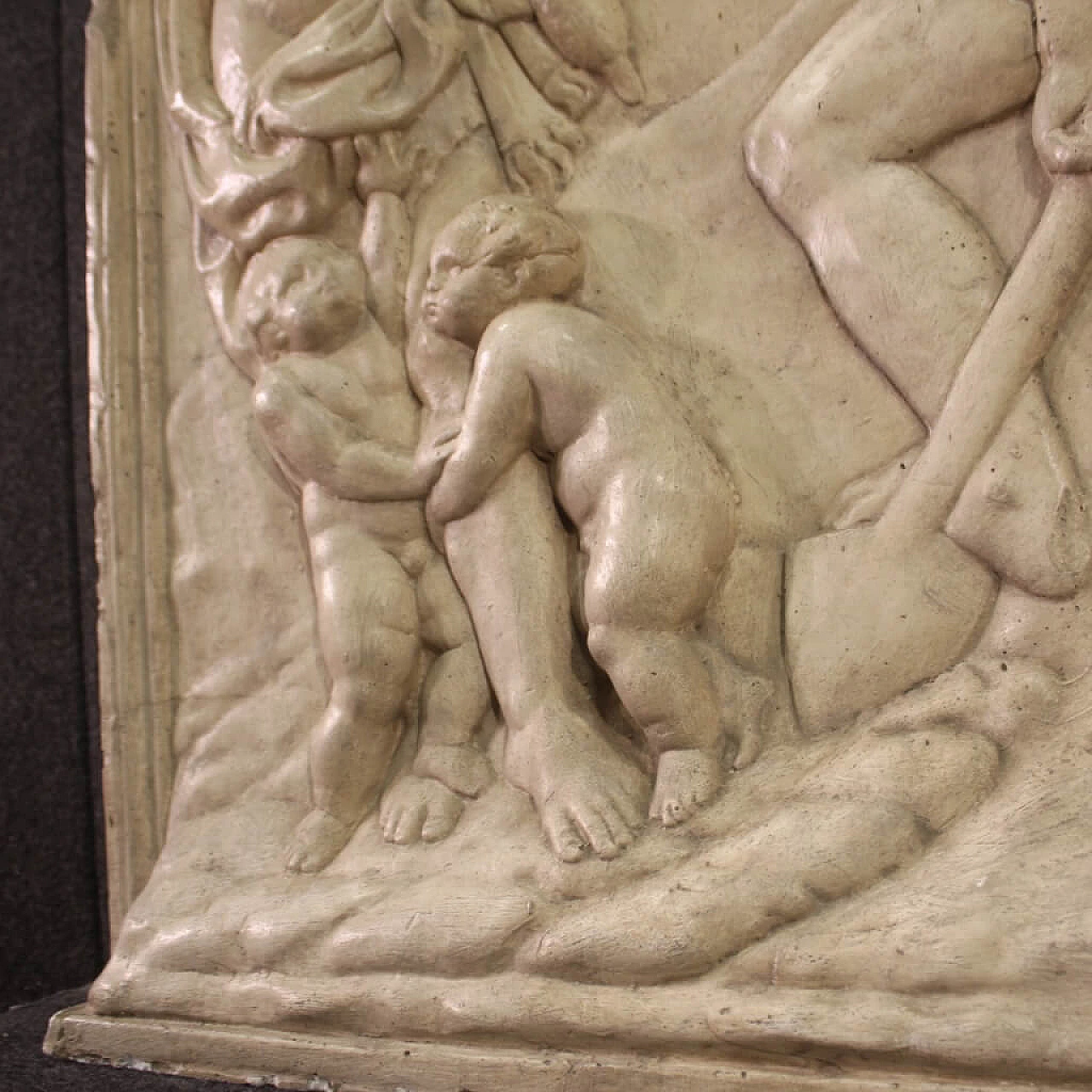 Adam and Eve at work, plaster bas-relief, 1960s 5