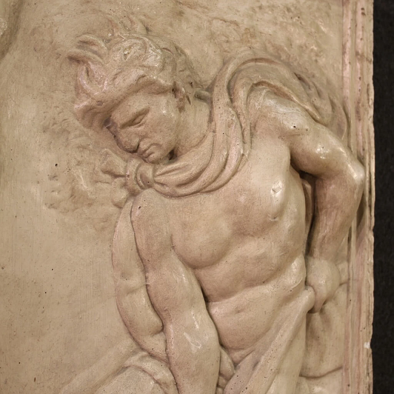 Adam and Eve at work, plaster bas-relief, 1960s 7
