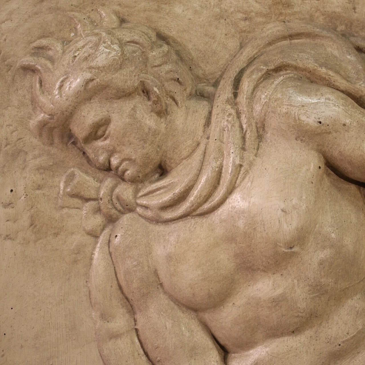 Adam and Eve at work, plaster bas-relief, 1960s 11