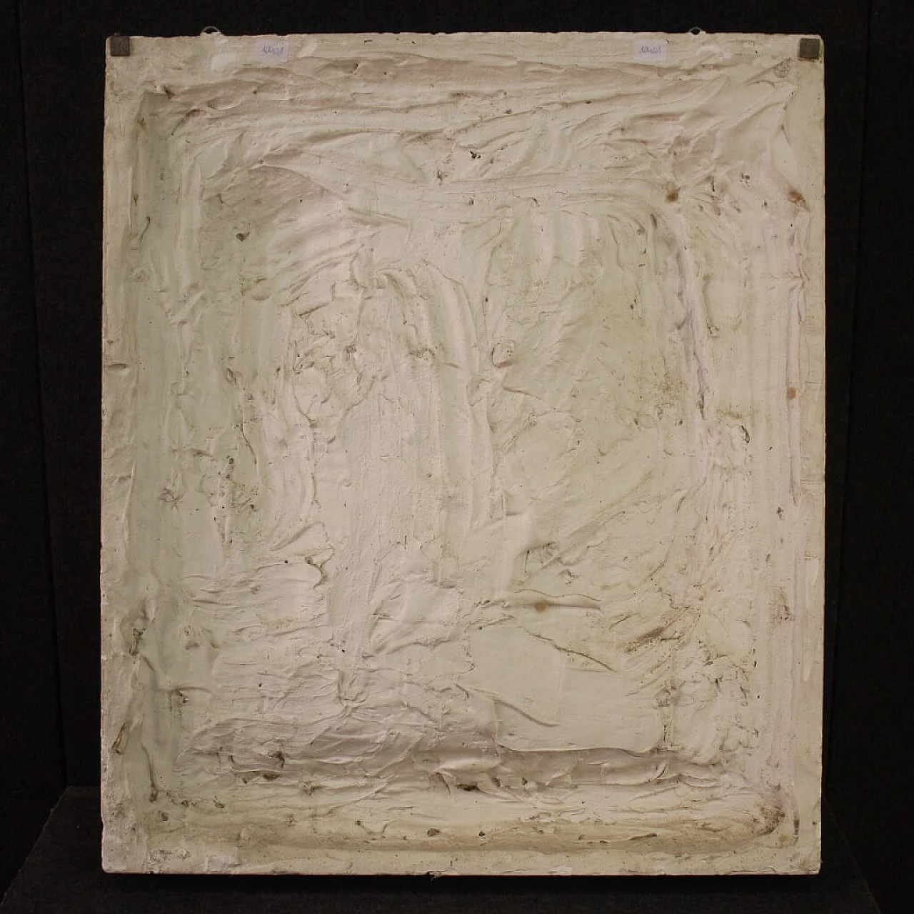 Adamo ed Eva al lavoro, bassorilievo in gesso, anni '60 12