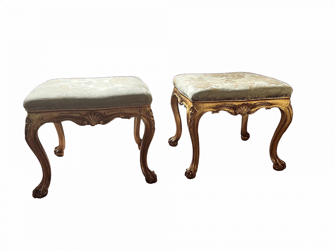 Pair of Venetian Baroque style stools, early 20th century 9