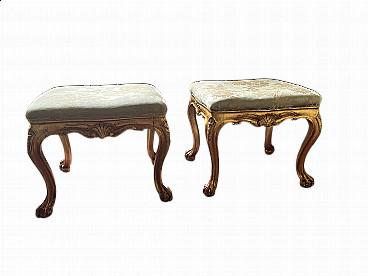 Pair of Venetian Baroque style stools, early 20th century