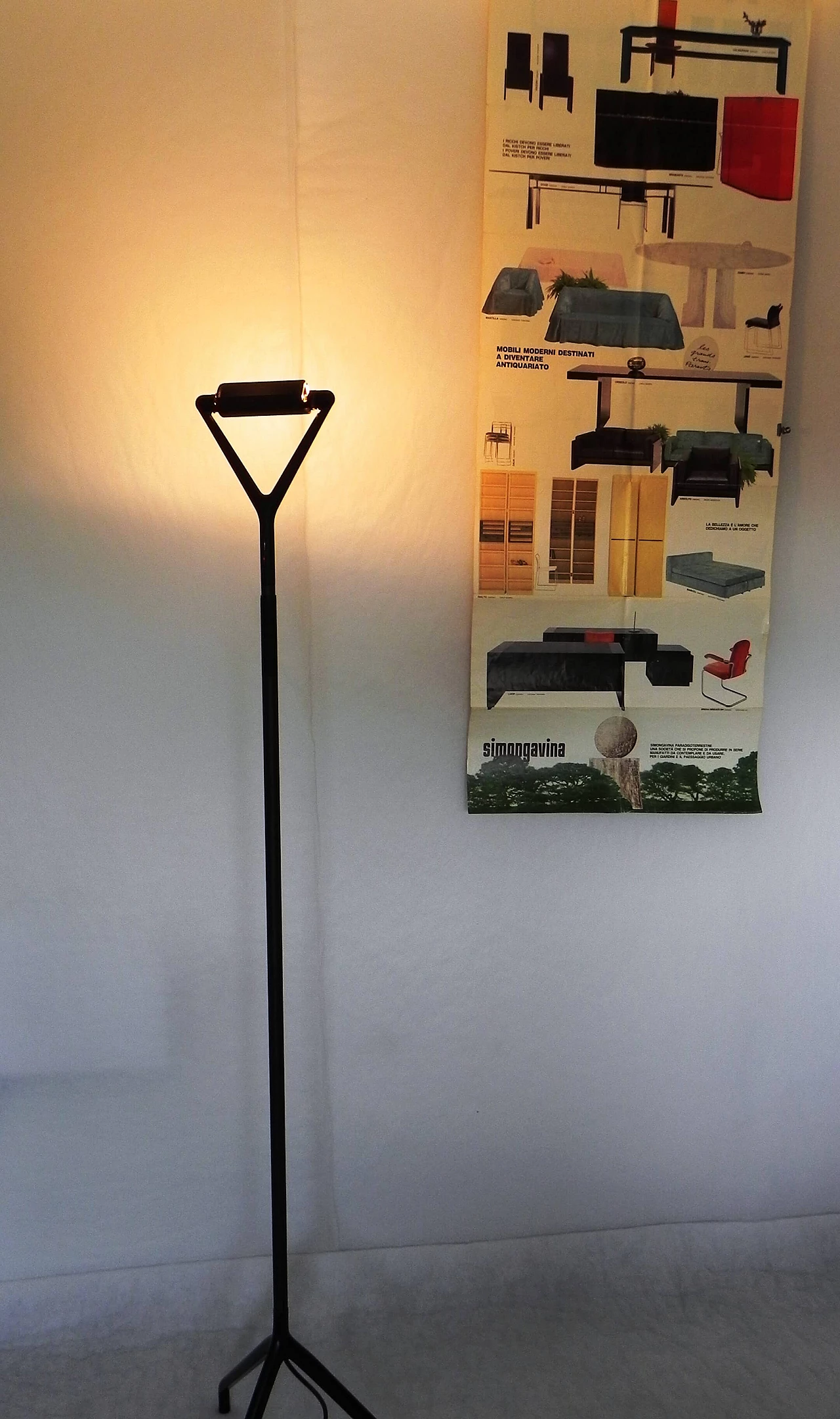 Lola floor lamp and wall sconce by Meda and Rizzato for Luceplan, 1980s 10