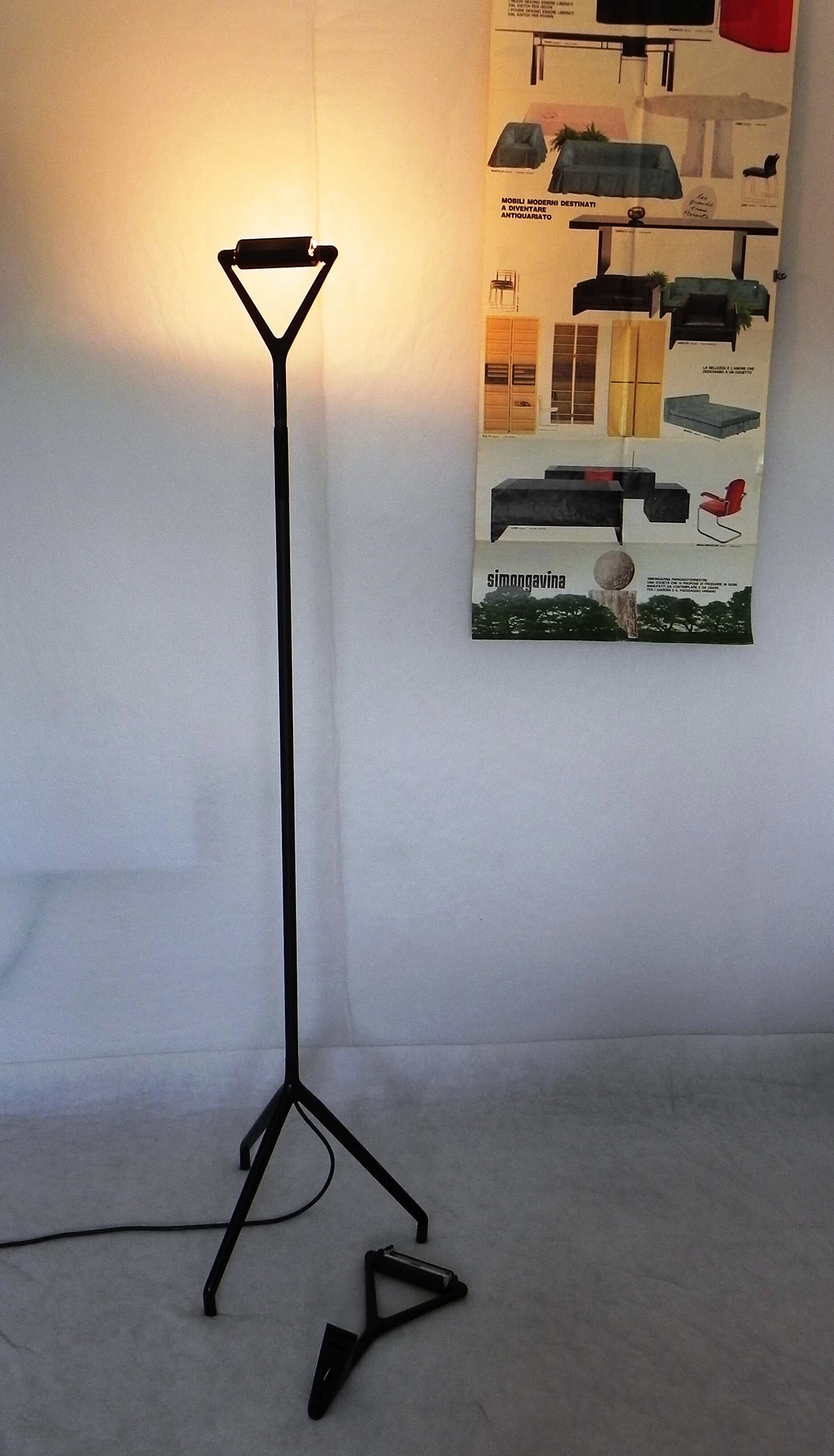 Lola floor lamp and wall sconce by Meda and Rizzato for Luceplan, 1980s 11