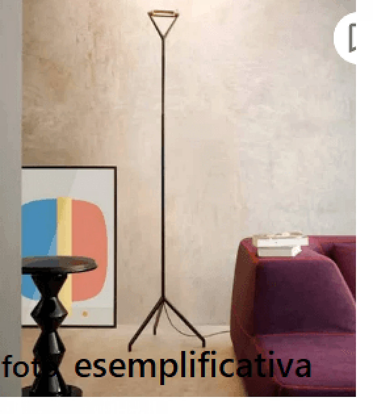 Lola floor lamp and wall sconce by Meda and Rizzato for Luceplan, 1980s 13