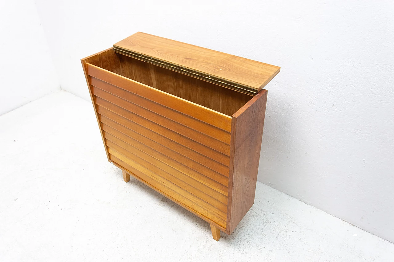 Oak and beech dresser with horizontal slats, 1960s 4