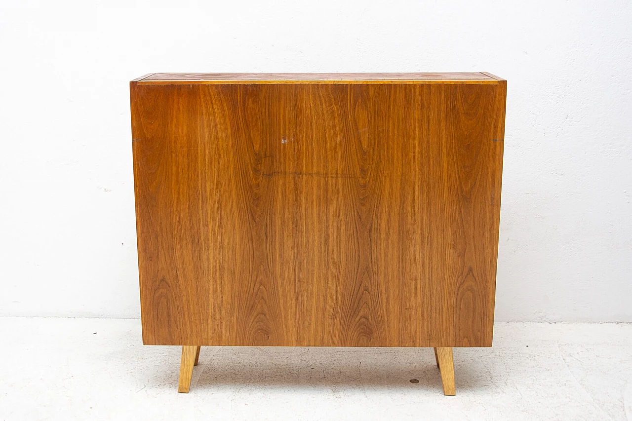 Oak and beech dresser with horizontal slats, 1960s 10