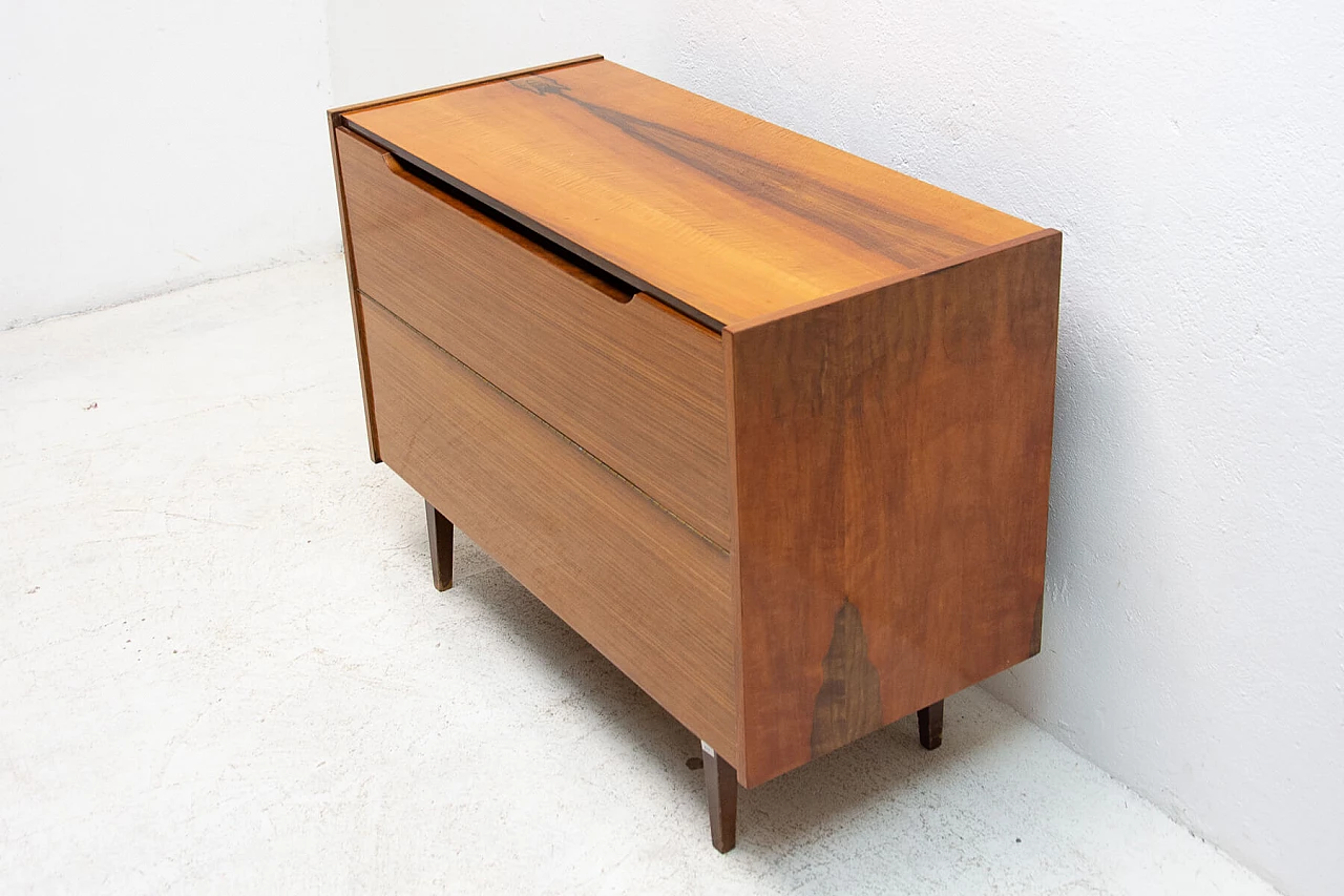 Two-drawer walnut dresser, 1970s 3