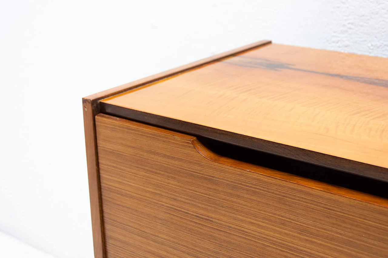 Two-drawer walnut dresser, 1970s 10