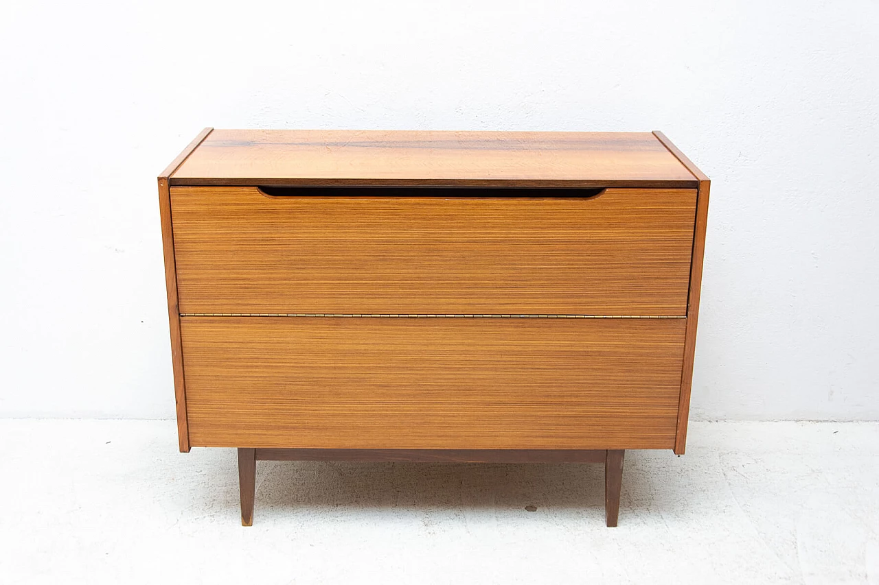 Two-drawer walnut dresser, 1970s 15
