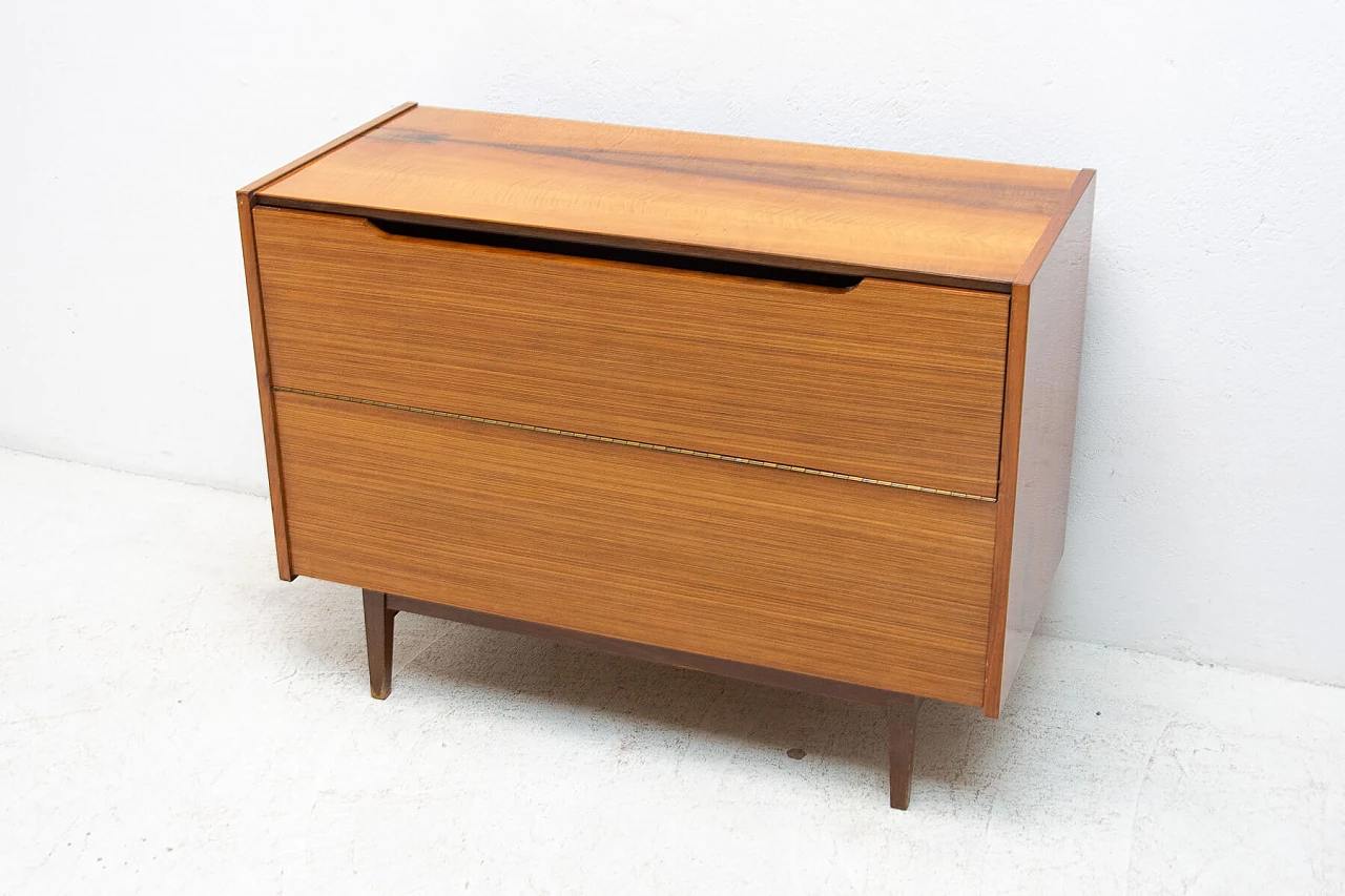 Two-drawer walnut dresser, 1970s 16